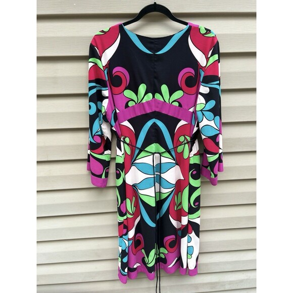 Nicole By Nicole Miller Women’s Size 16 Retro Boho Kaftan Flowy Disco Dress - Picture 4 of 8